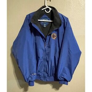 Vintage Boeing Jacket Harvard Square HSQ Mens XL Blue Full Zip Windbreaker
